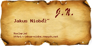 Jakus Niobé névjegykártya